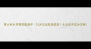 意大利水芙蓉面膜测评28天见证肌肤蜕变水光肌养成全攻略
