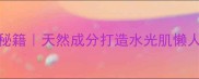 芦荟蜂蜜面膜护肤秘籍天然成分打造水光肌懒人必学的平价护肤法